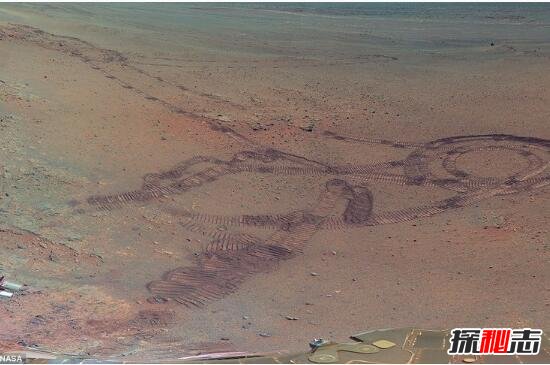 火星表面纹身图案之谜，火星惊现黑色条纹图(尘旋风所致)