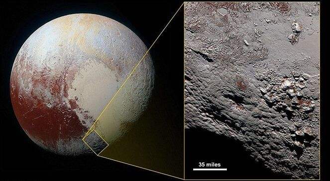冥王星上拍到了蜗牛 是外星生命还是拍摄错位(固态氮)