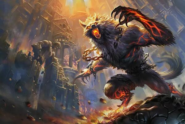 北欧十大怪物之巨狼芬里尔，火神洛基私生子/一口吞下众神之父
