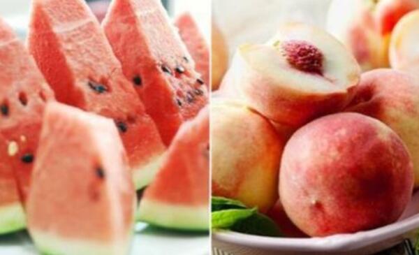 桃子和西瓜能一起吃吗，能（同食美容养颜、预防贫血）