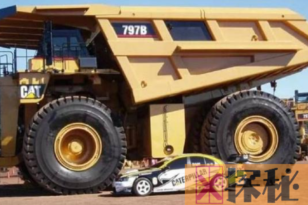世界最大的卡车:光是轮胎就高达4米(整体重量288吨)