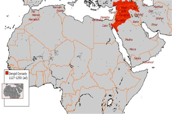 赞吉王朝是现在的那里：叙利亚和伊拉克北部（突厥人建立）
