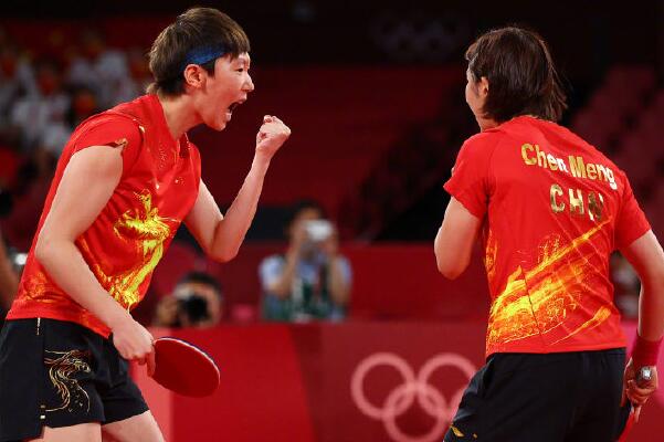 东京奥运会中国女乒团体获冠军：第34金(3：0)