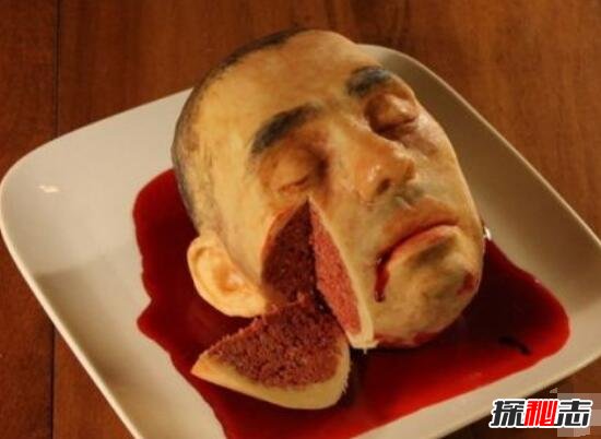 世界上最恐怖的蛋糕，超逼真血淋淋人头蛋糕/你敢吃吗