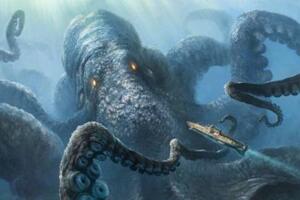 深海巨兽挪威海怪，体长100米的恐怖八爪怪(海盗克星)