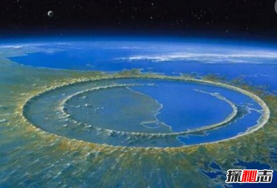 天然形成的博苏姆推湖，陨石撞击地球形成的圆锥形深坑