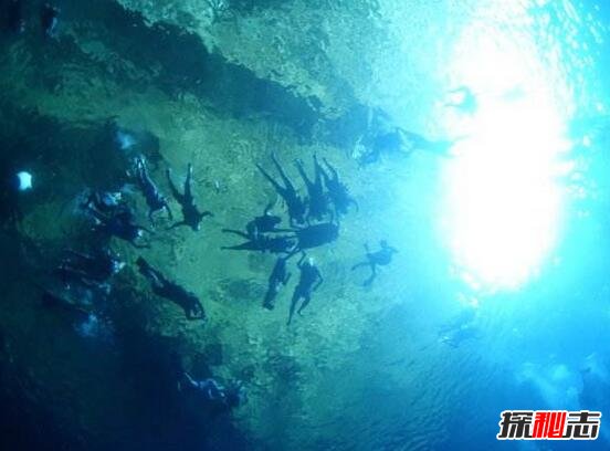 洪都拉斯蓝洞水下照片曝光，简直美得让人窒息(深不见底)