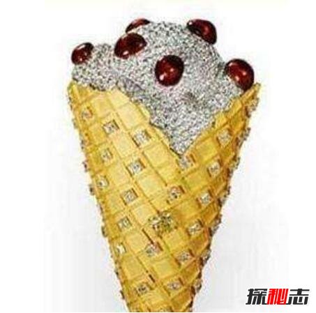 世界上最贵的雪糕，黄金甜筒600万永不融化(只能看不能吃)