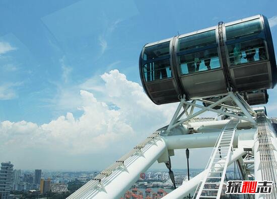世界上最高摩天轮，新加坡飞行者摩天轮(俯视整个新加坡)