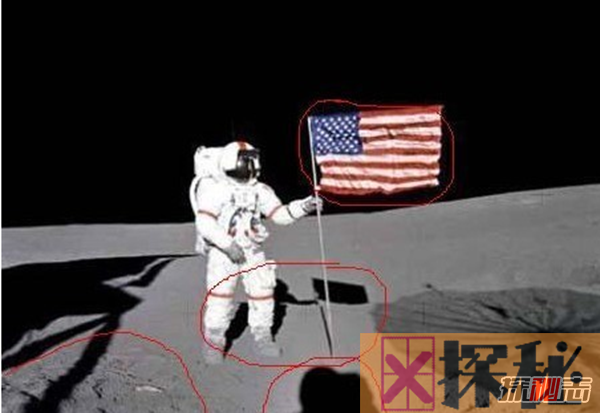 中国玉兔证明美国登月是假的,美国国旗都不见了