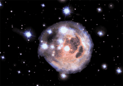 麒麟座v838变星有多大，2002年麒麟座v838变星爆炸/银河系最亮恒