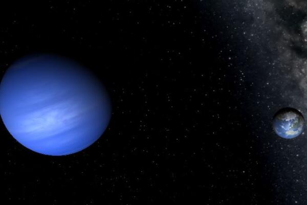 海王星是地球的几倍，体积是地球58倍（质量是地球17倍）