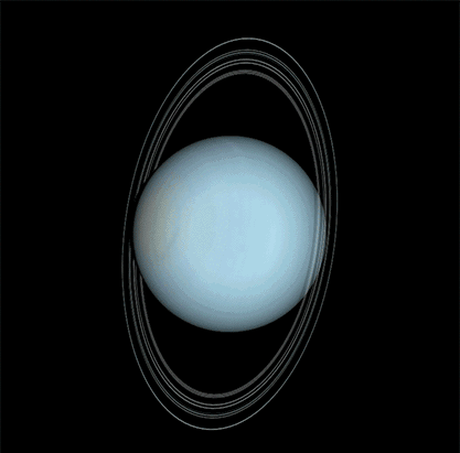 天王星有光环吗，有13个行星环（ε环最亮/其它12个很黯淡）
