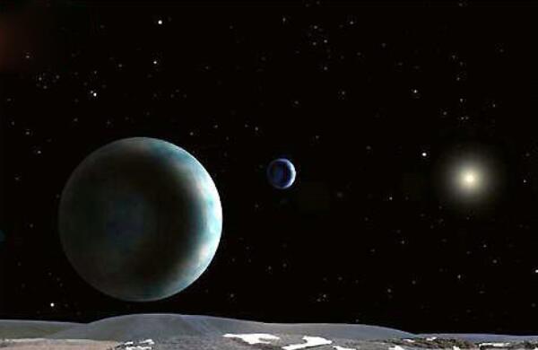 阋神星和冥王星哪个大，冥王星更大（两者相差45千米）