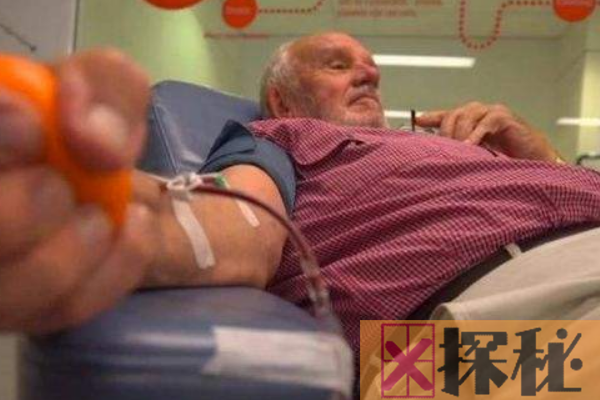 世界上献血最多的人:一生献血1173次(共60万毫升鲜血)