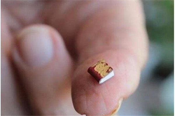 世界上最小的书 用显微镜才可以看清书本中的内容