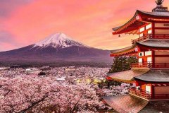 日本最高的山:富士山，日本三灵山之一(日本精神象征)