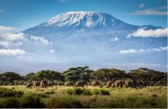 非洲最高的山峰:乞力马扎罗山，高5892米(誉为非洲之王)