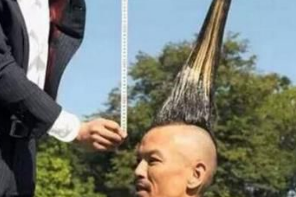 世界上最高的发型 高达1.18米的莫西干发型(留存15年)