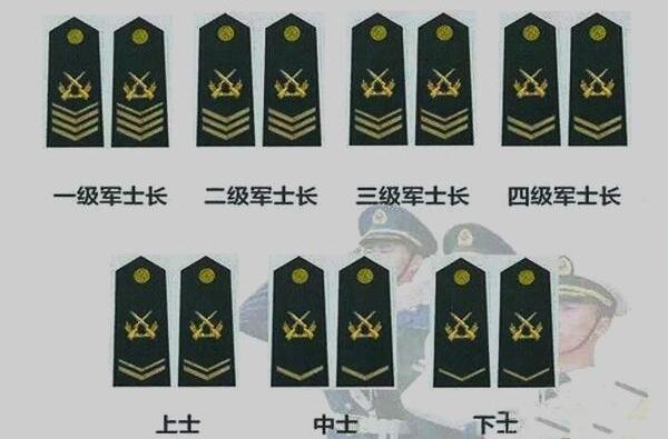 军衔等级肩章排列图片 军人军衔等级排名(上将最高)